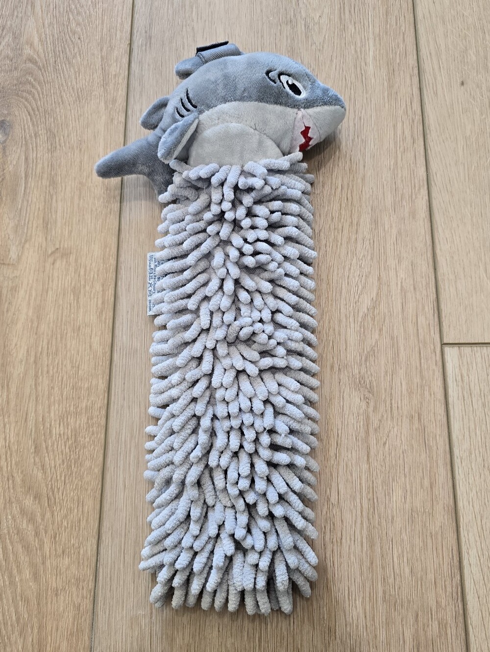 Norwex Pet To Dry Towel Gray Baby Shark Kids Chenille Microfiber